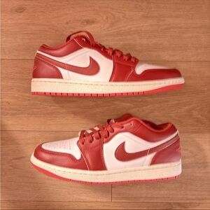 Jordan Men's Red and White Sneakers